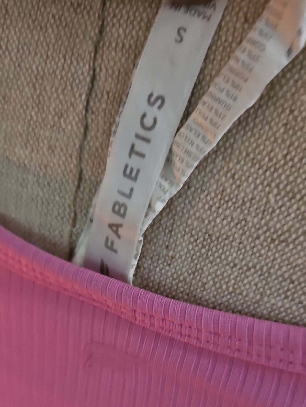 Fabletics Bright Pink Ribbed Scoop-Neck Mini Dress Size Small Tennis Dress - Picture 9 of 9